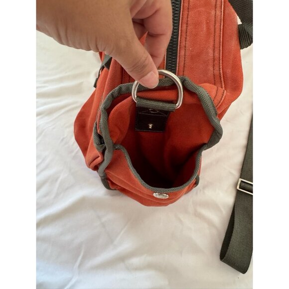 PRADA Vintage Duffle Bag Handbag Orange Nylon Travel Unisex - Picture 9 of 16